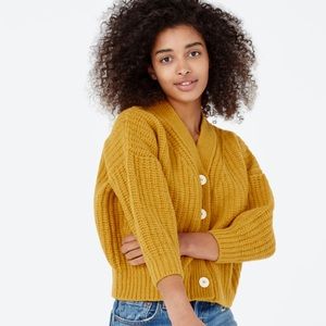 Babaa no.19 mini cardigan in ochre